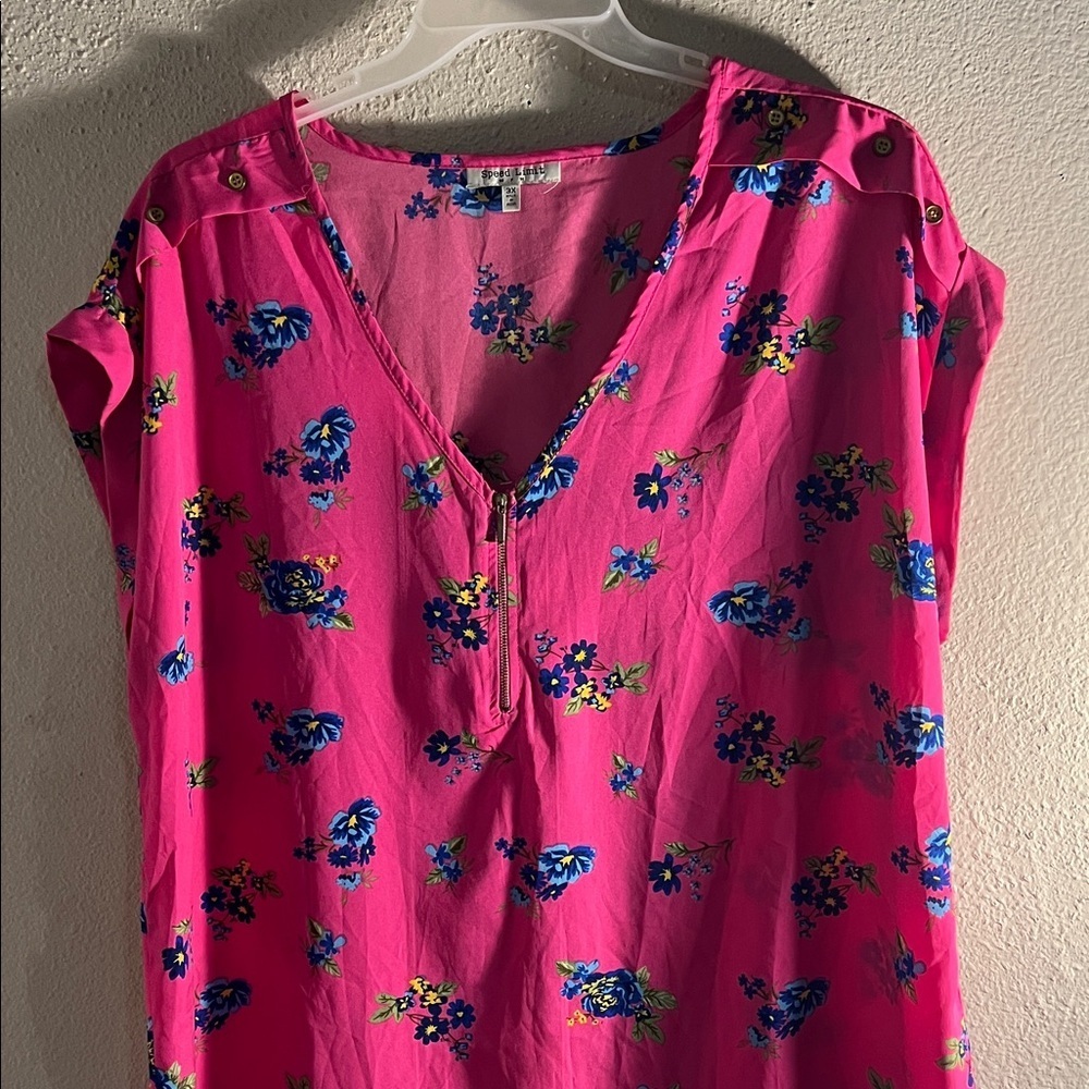 Speed Limit Pink Floral Top